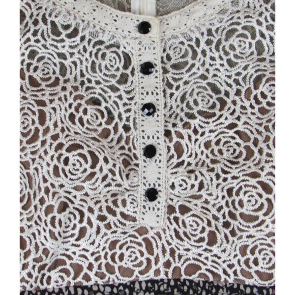 Anthropologie Beguile Byron Lars Lace Study Sheath Short Slv Dress Women Sz 2 - Picture 8 of 16